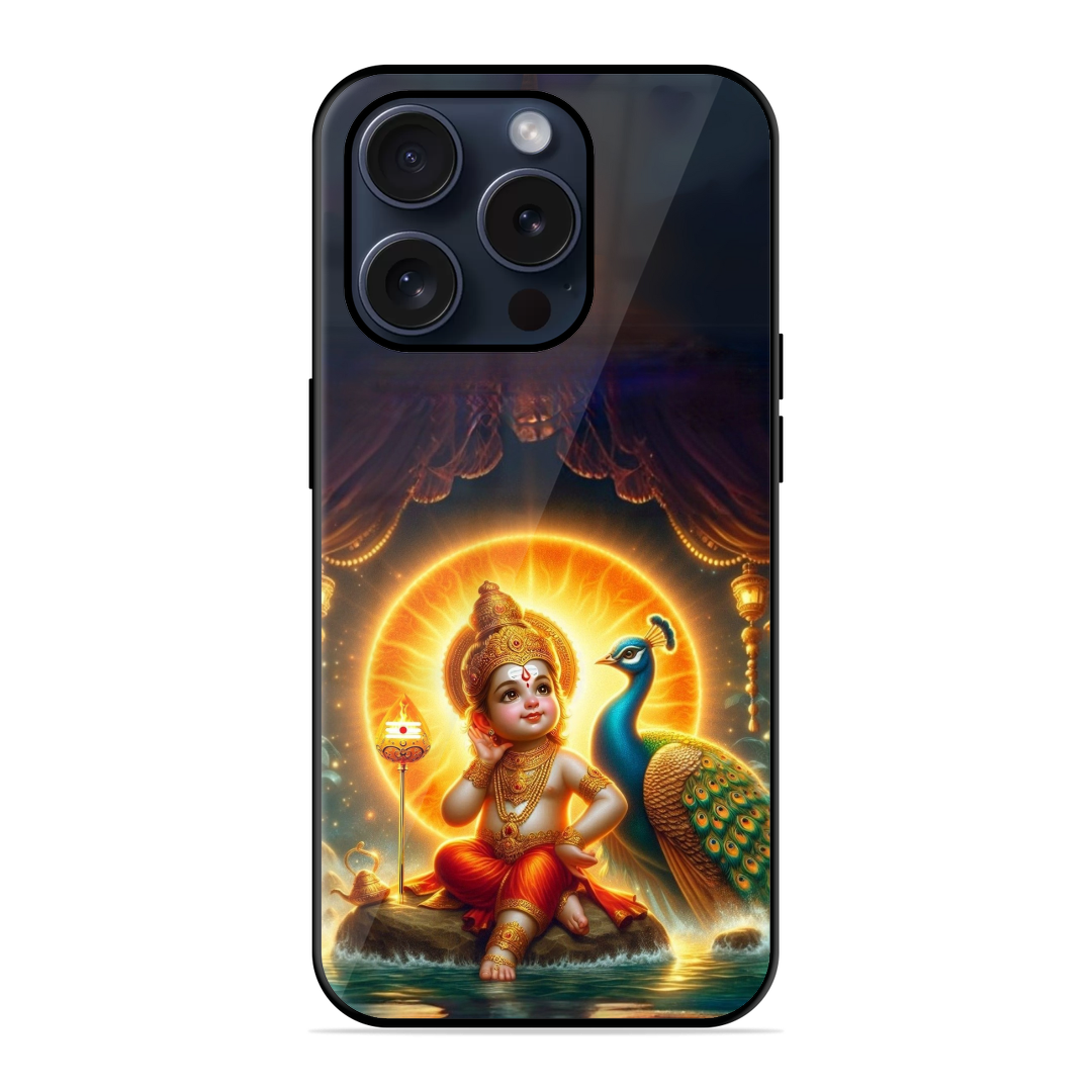 Cute Tamil Murugar Glassy Case