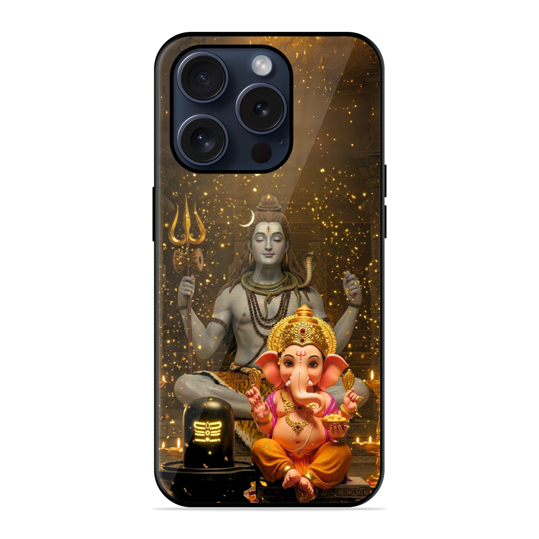 Tamil Lord Shiva And Ganapathy Glassy Cover