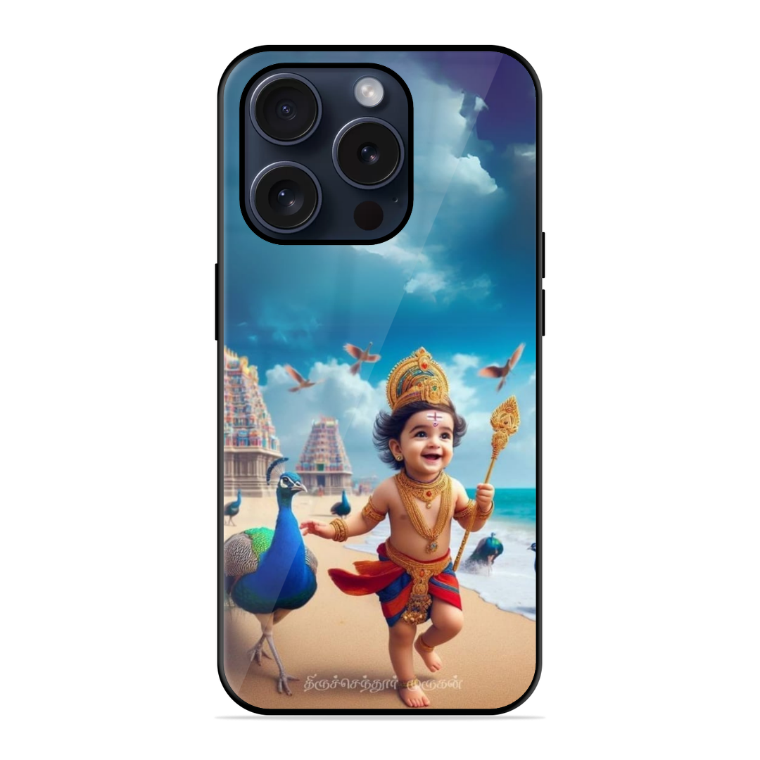 Murugar With Peacock Glossy Case